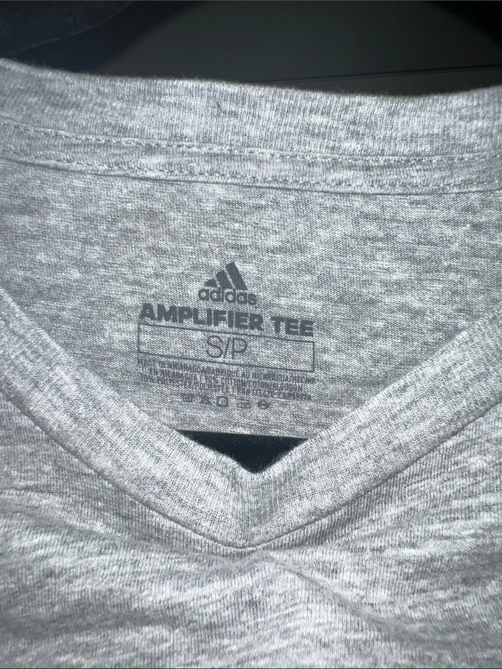 adidas Heather Gray T-Shirt with Orange Logo